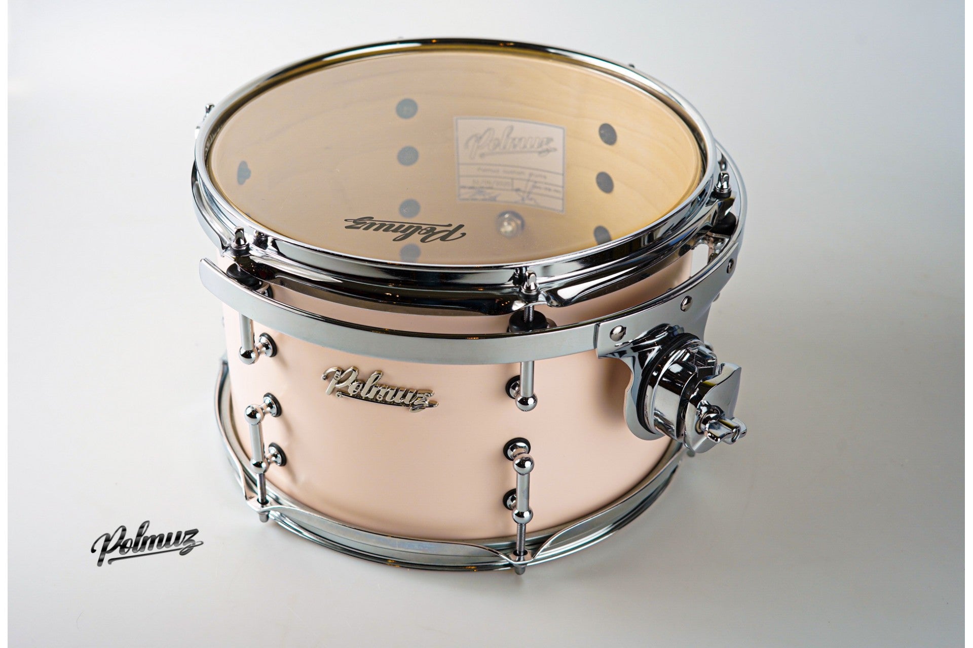 Polmuz Maple model 1 18/12/14 Satin Shell Pink white creme hoops - made in Poland — zdjęcie 5