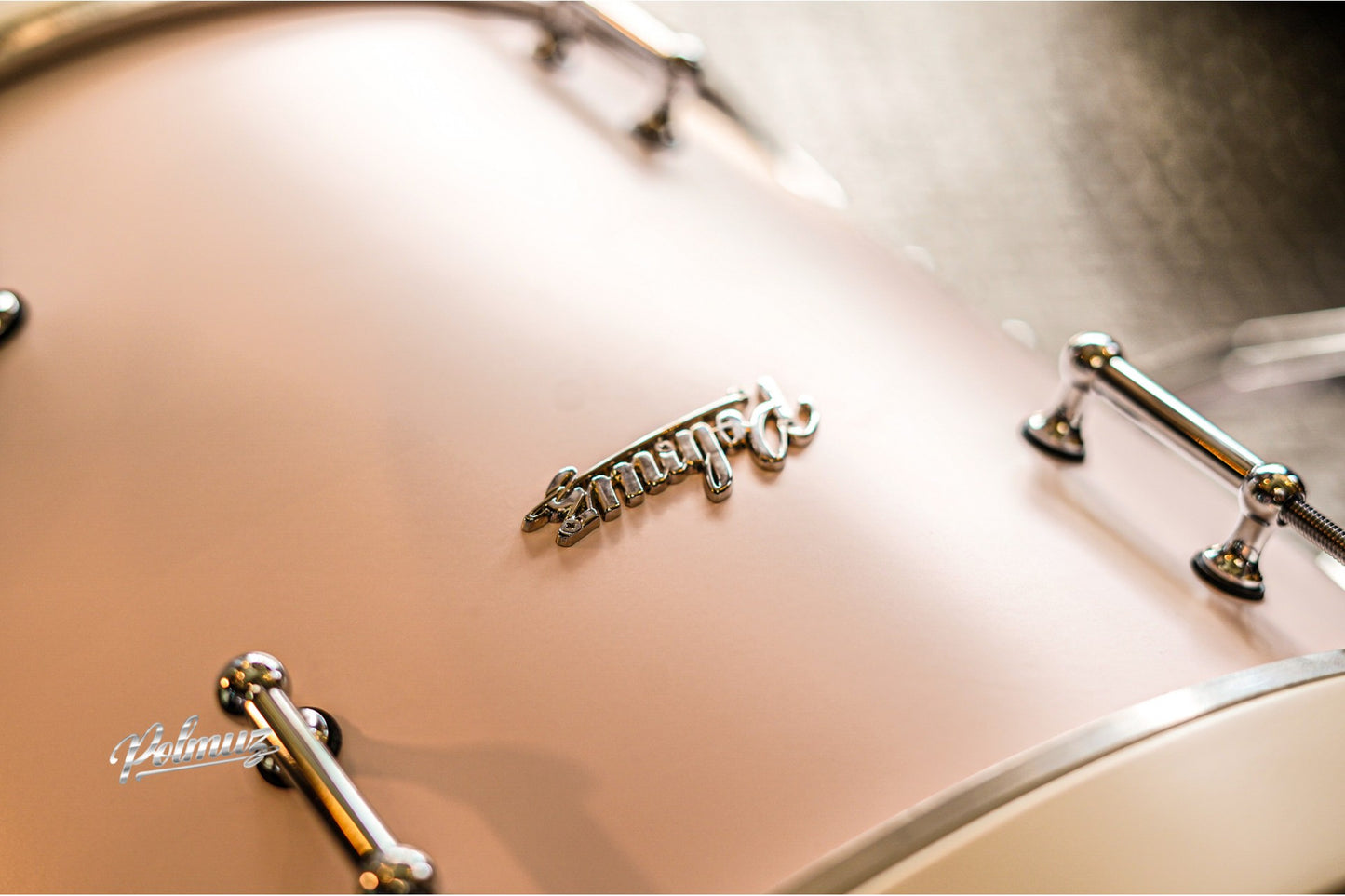 Polmuz Maple model 1 18/12/14 Satin Shell Pink white creme hoops - made in Poland — zdjęcie 7
