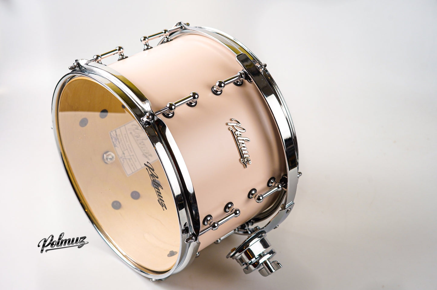 Polmuz Maple model 1 18/12/14 Satin Shell Pink white creme hoops - made in Poland — zdjęcie 4