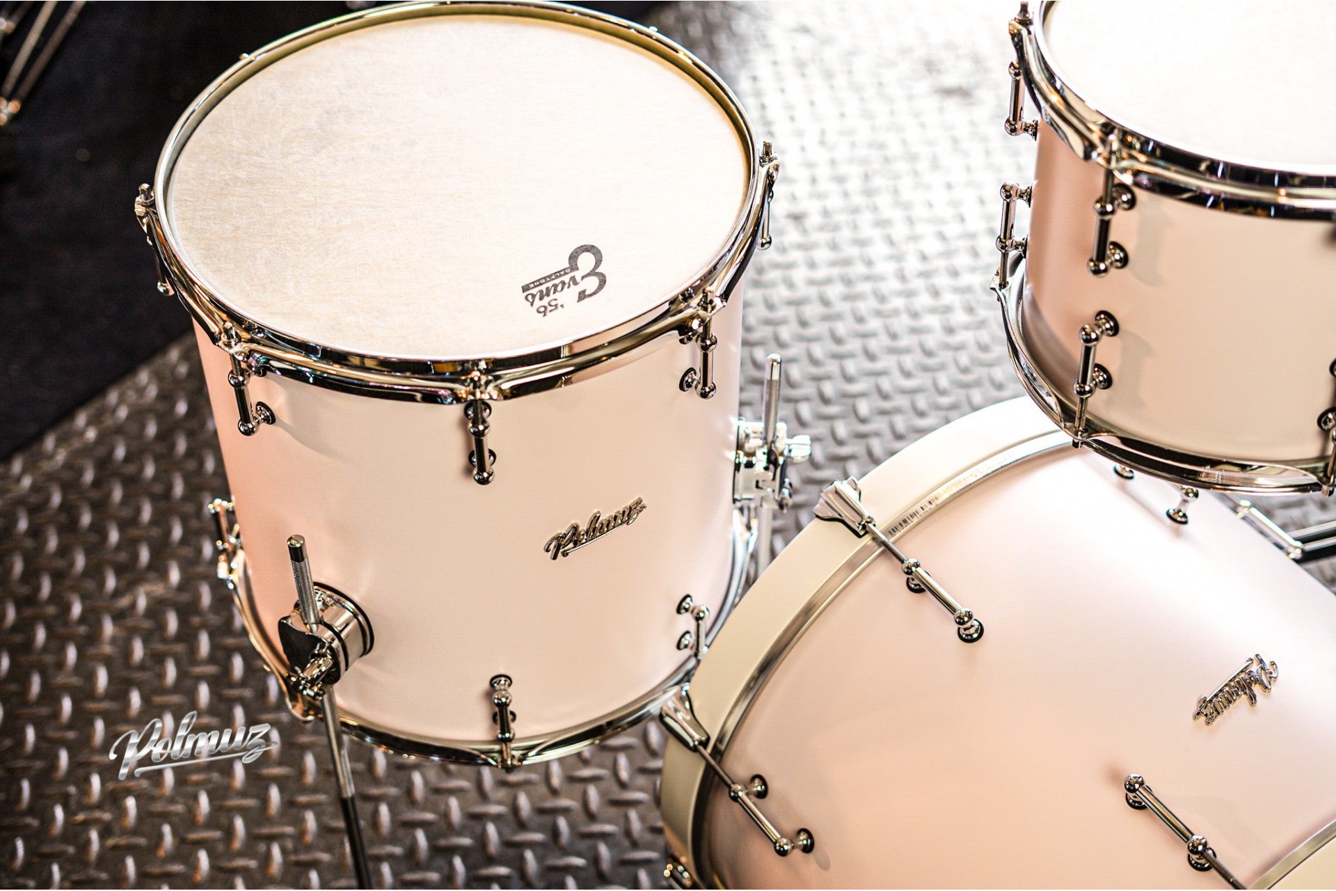 Polmuz Maple model 1 18/12/14 Satin Shell Pink white creme hoops - made in Poland — zdjęcie 6