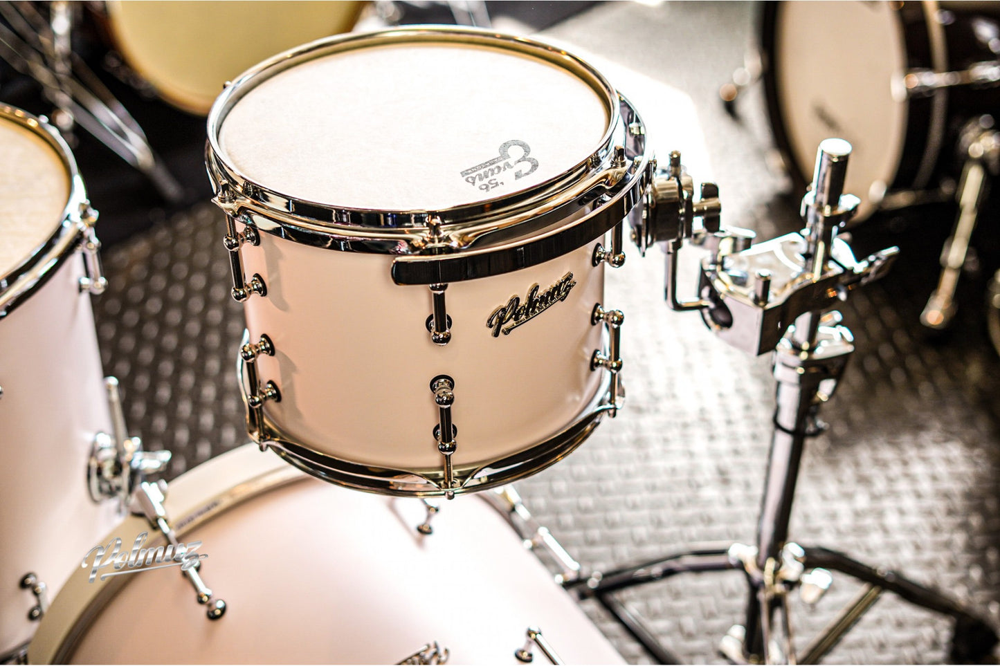 Polmuz Maple model 1 18/12/14 Satin Shell Pink white creme hoops - made in Poland — zdjęcie 8