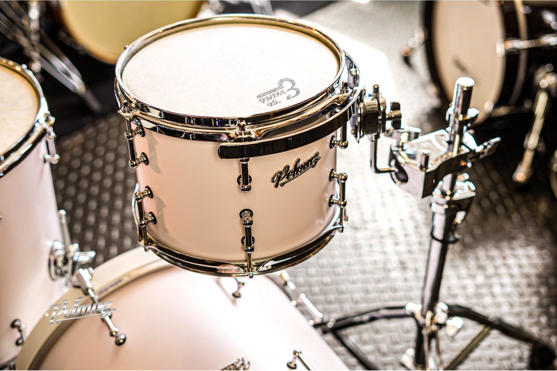 Polmuz Maple model 1 18/12/14 Satin Shell Pink white creme hoops - made in Poland — zdjęcie 8