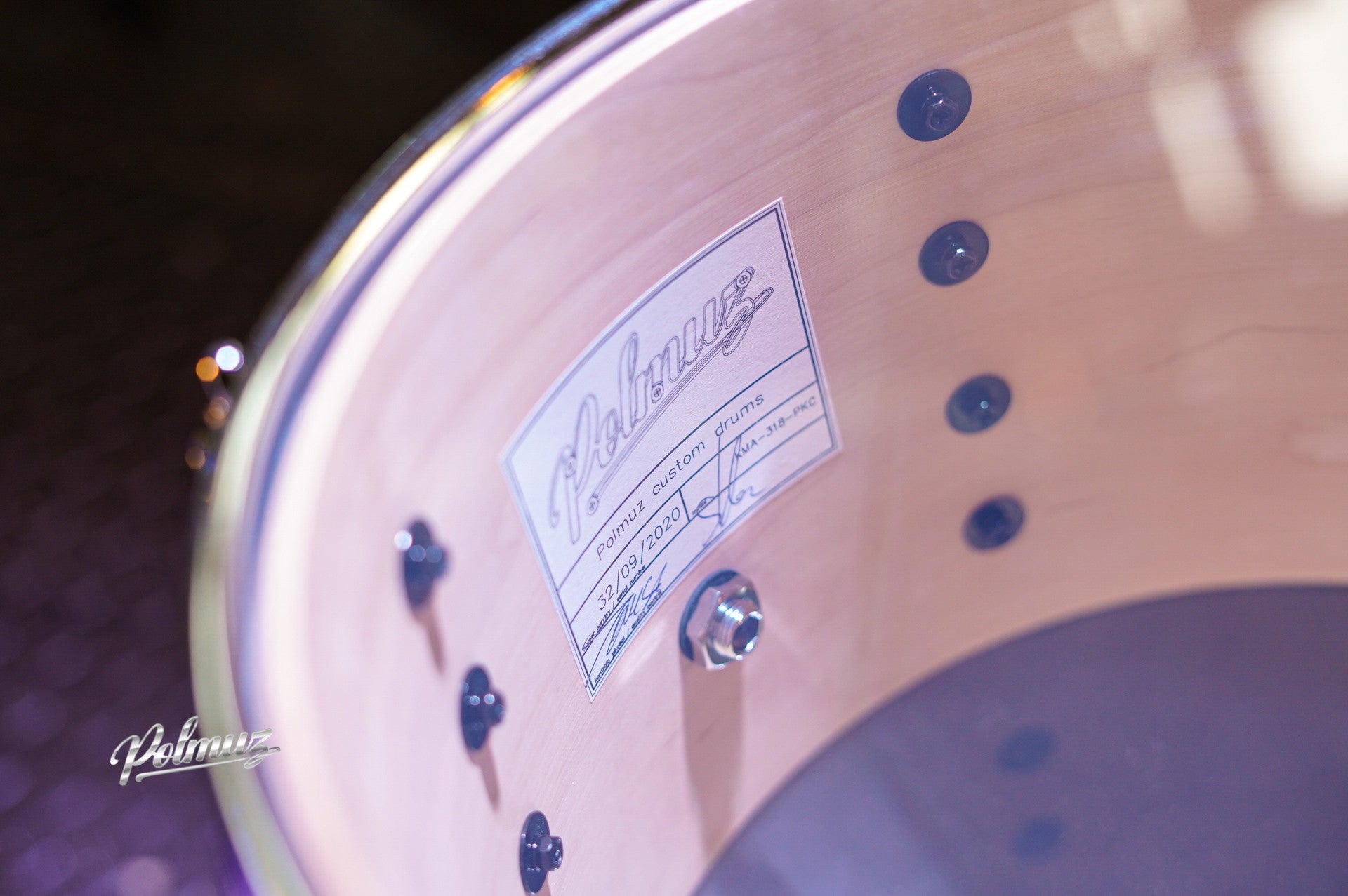 Polmuz Maple model 1 18/12/14 Satin Shell Pink white creme hoops - made in Poland — zdjęcie 3