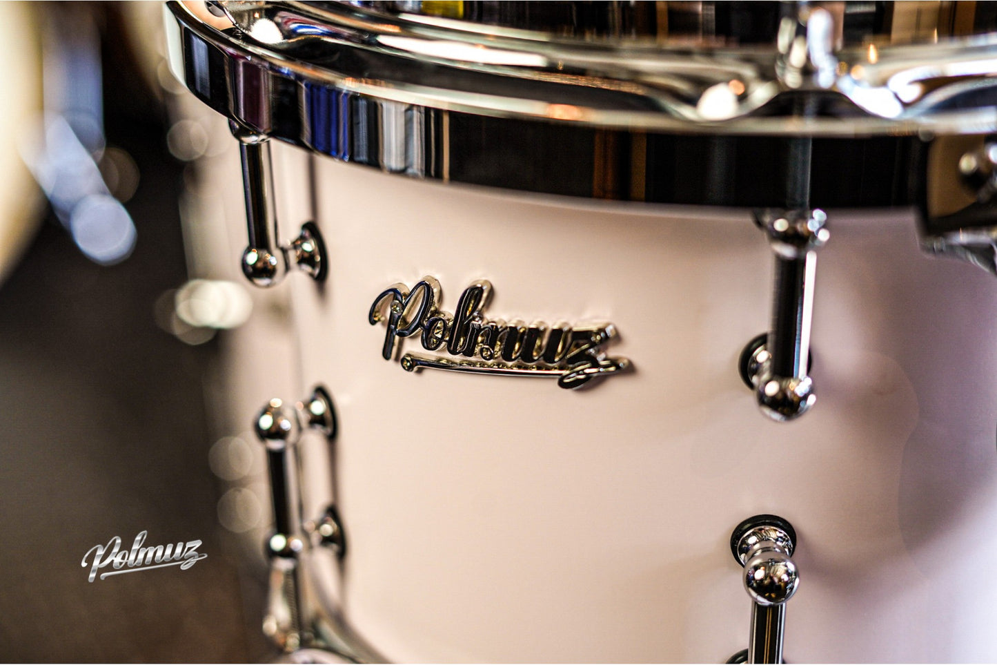 Polmuz Maple model 1 18/12/14 Satin Shell Pink white creme hoops - made in Poland — zdjęcie 13