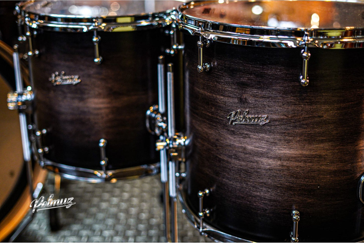 Polmuz Maple Model 1 - 22/10/12/14/16 - Fast Toms - Satin Black Fade — zdjęcie 2