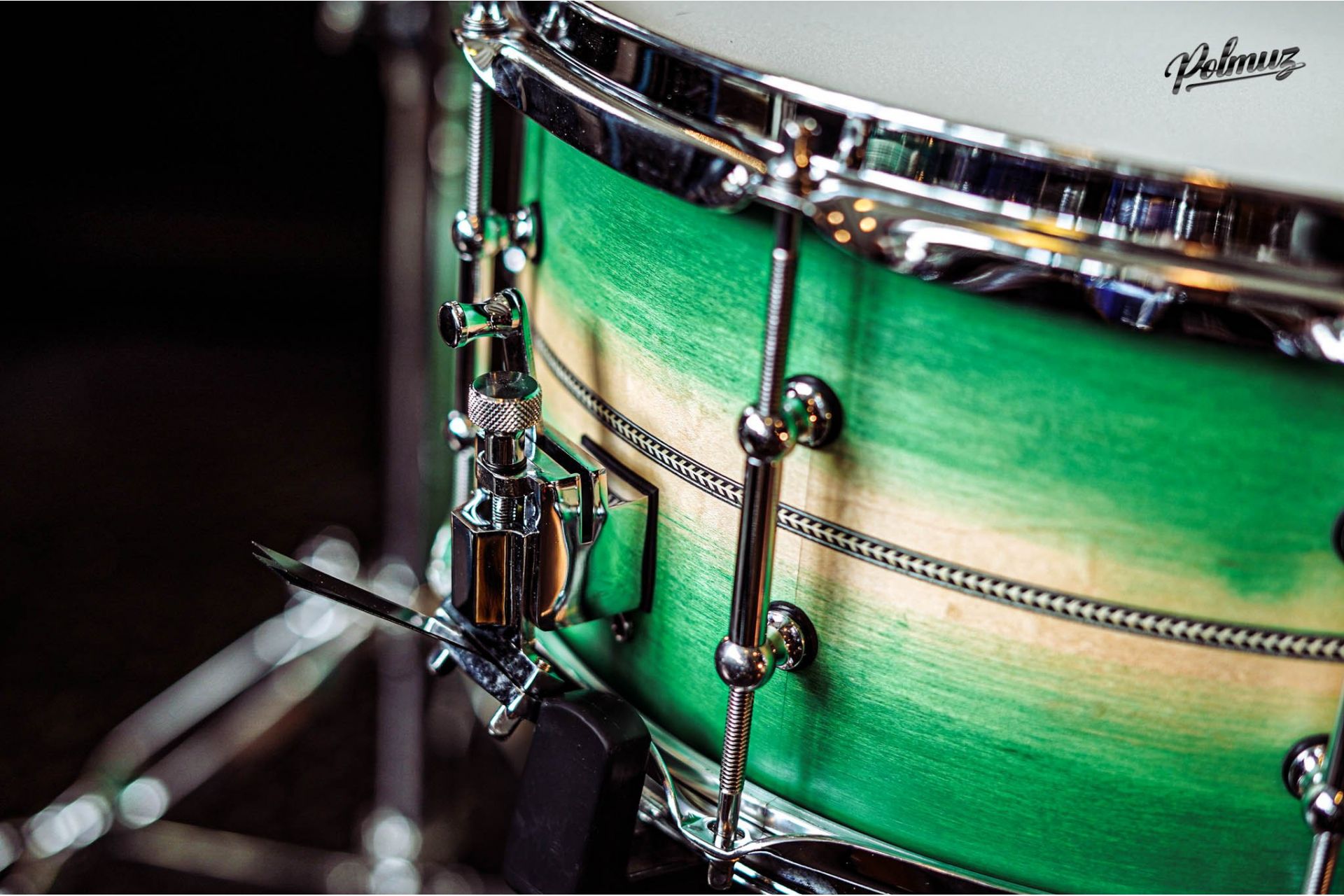 Polmuz Maple Model 1 - 22/10/12/14/16/14SD - Inlayed Artist Green to natural Fade — zdjęcie 2