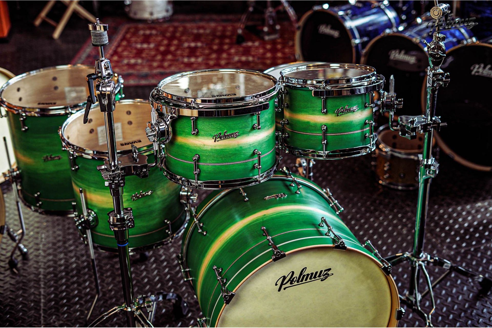 Polmuz Maple Model 1 - 22/10/12/14/16/14SD - Inlayed Artist Green to natural Fade — zdjęcie 3