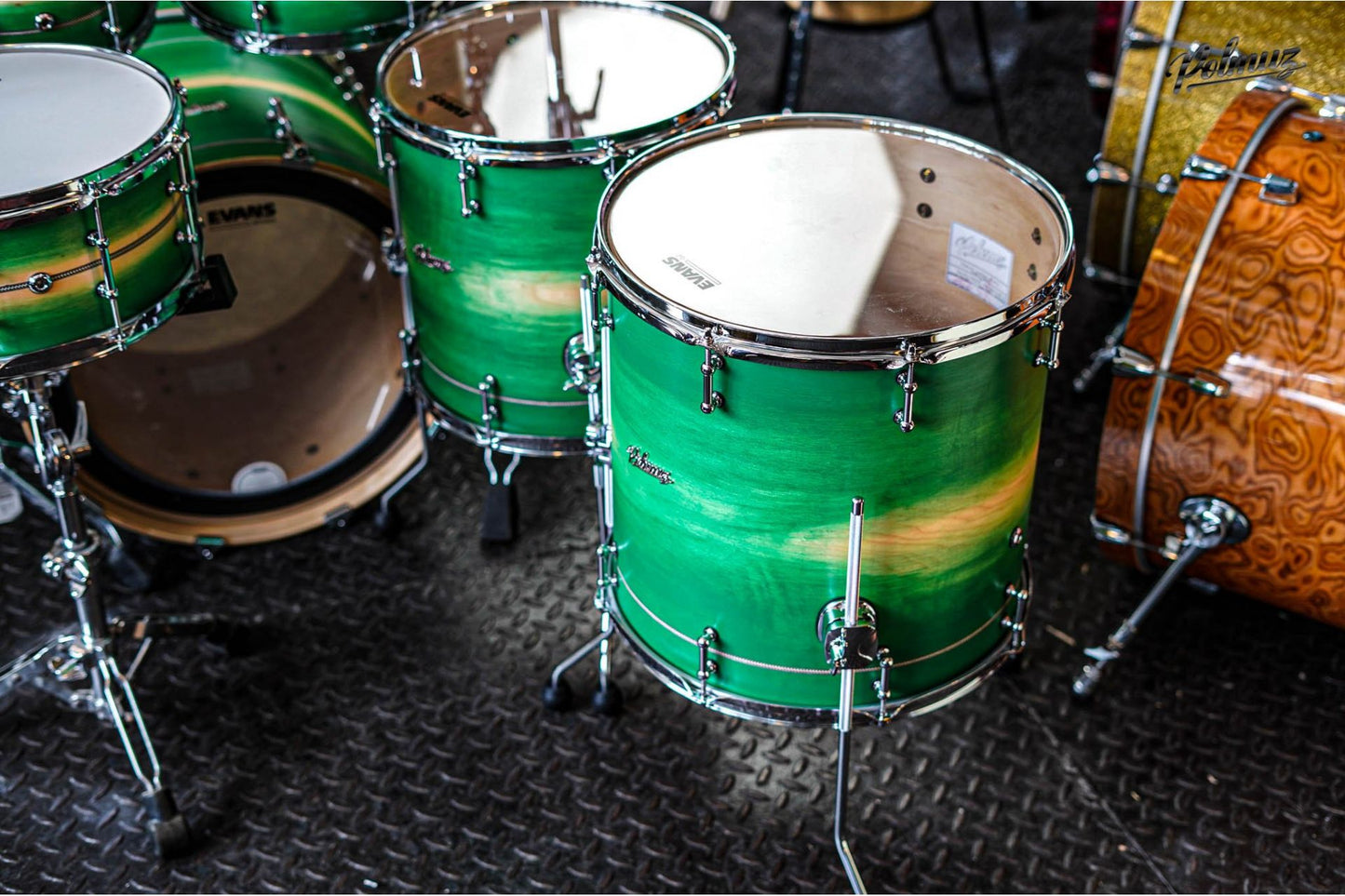 Polmuz Maple Model 1 - 22/10/12/14/16/14SD - Inlayed Artist Green to natural Fade — zdjęcie 6