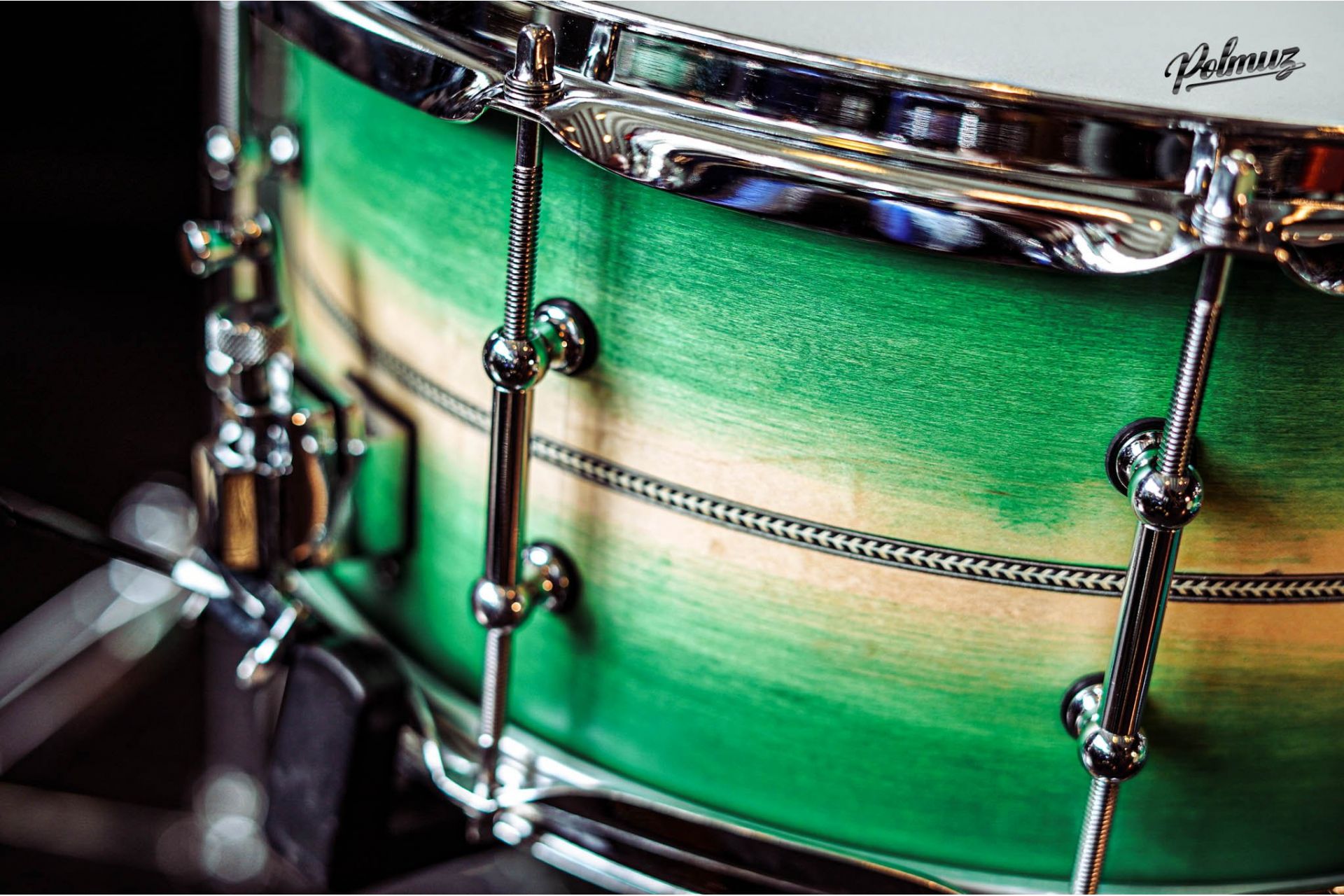 Polmuz Maple Model 1 - 22/10/12/14/16/14SD - Inlayed Artist Green to natural Fade — zdjęcie 8