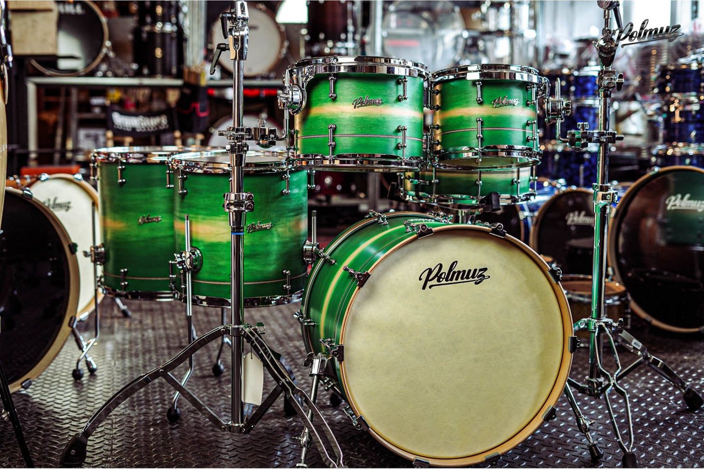Polmuz Maple Model 1 - 22/10/12/14/16/14SD - Inlayed Artist Green to natural Fade — zdjęcie 7