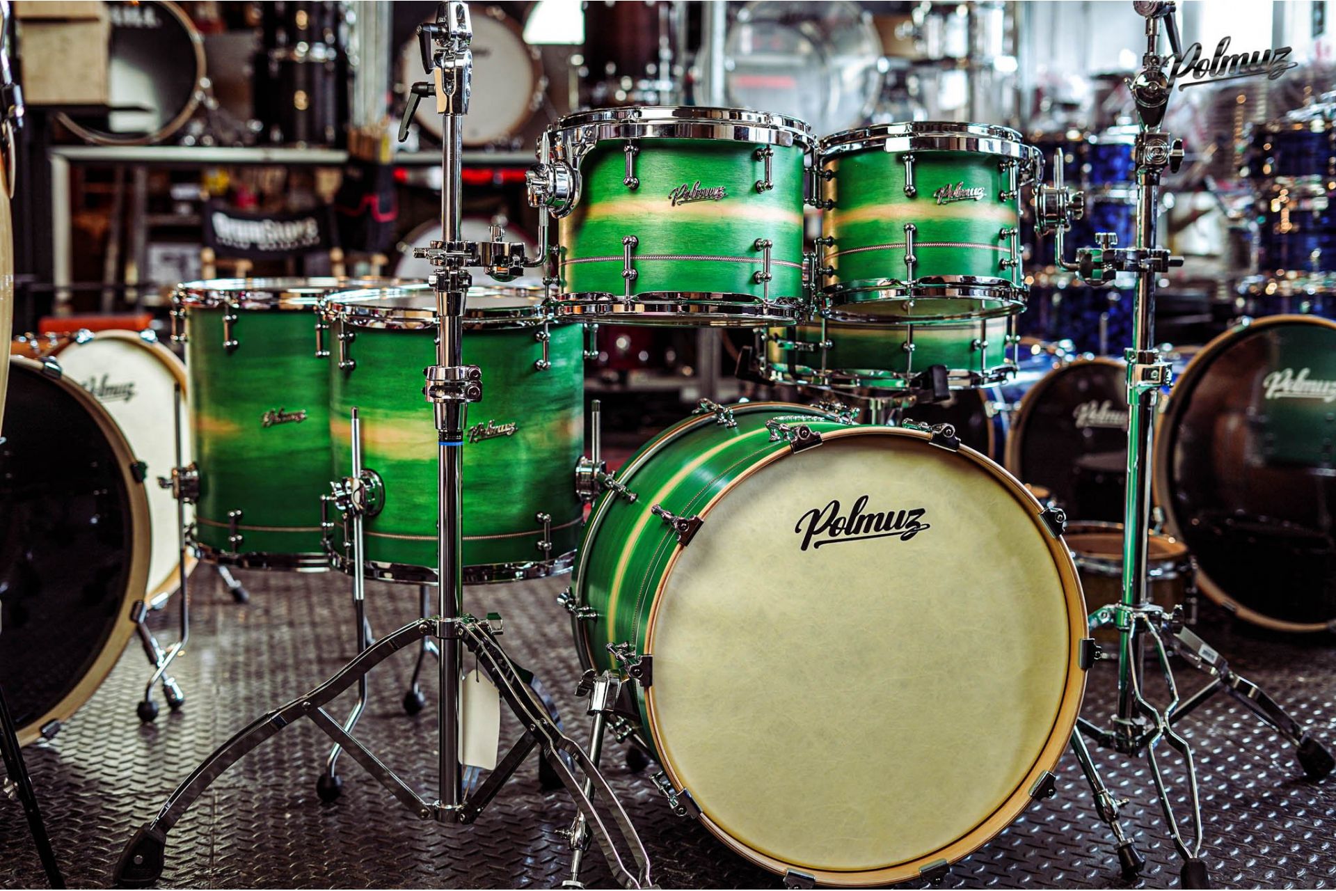 Polmuz Maple Model 1 - 22/10/12/14/16/14SD - Inlayed Artist Green to natural Fade — zdjęcie 7