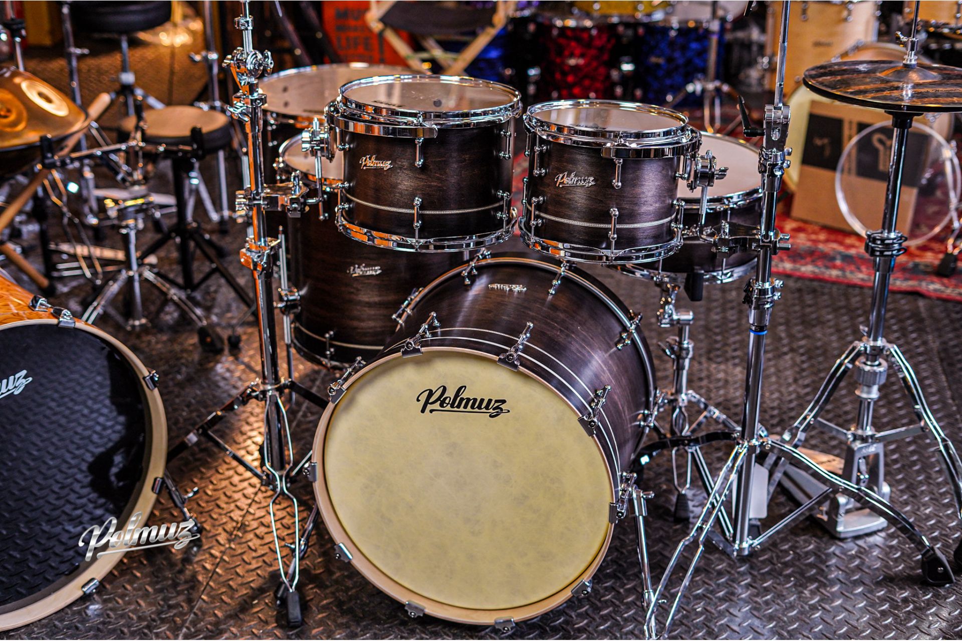 Polmuz Maple Model 1 - 22/10/12/16/18/14sd - Satin Inlayed Black Fade