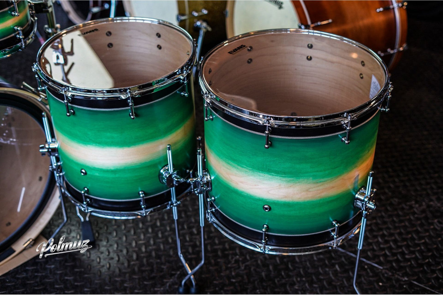 Polmuz Maple Model 1 - 24/10/12/16/18 - custom inlayed green to natural fade plus black stripe — zdjęcie 5