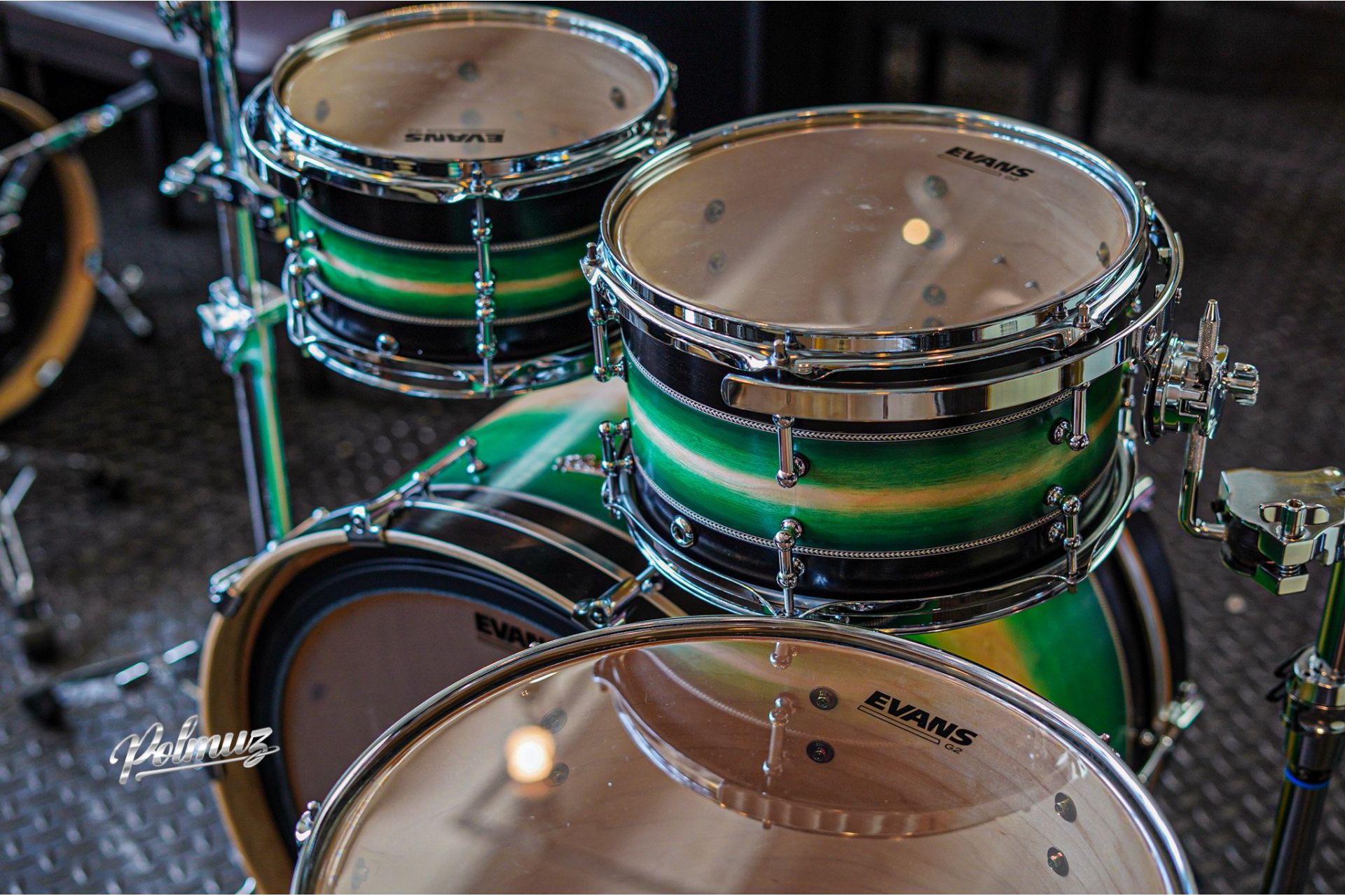 Polmuz Maple Model 1 - 24/10/12/16/18 - custom inlayed green to natural fade plus black stripe — zdjęcie 8