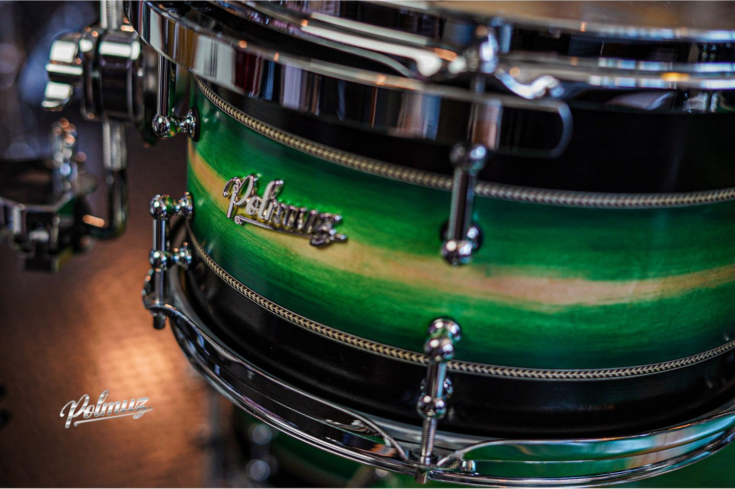 Polmuz Maple Model 1 - 24/10/12/16/18 - custom inlayed green to natural fade plus black stripe — zdjęcie 3