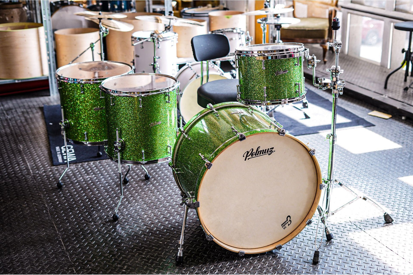 Polmuz Maple Model 1 - 24/13/16/18 custom + Cymbals + Stands