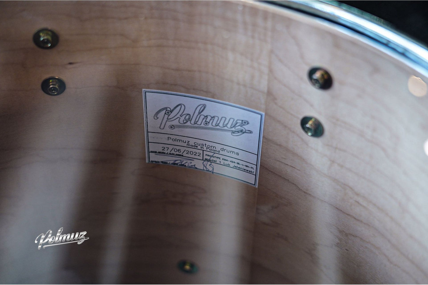 Polmuz Maple Model 1 - 24/13/16/18 - Custom Inayed Blue White Gloss — zdjęcie 5