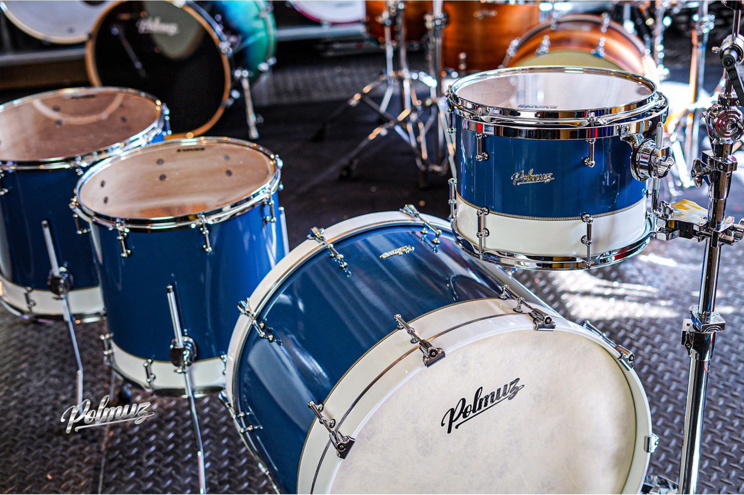 Polmuz Maple Model 1 - 24/13/16/18 - Custom Inayed Blue White Gloss — zdjęcie 6