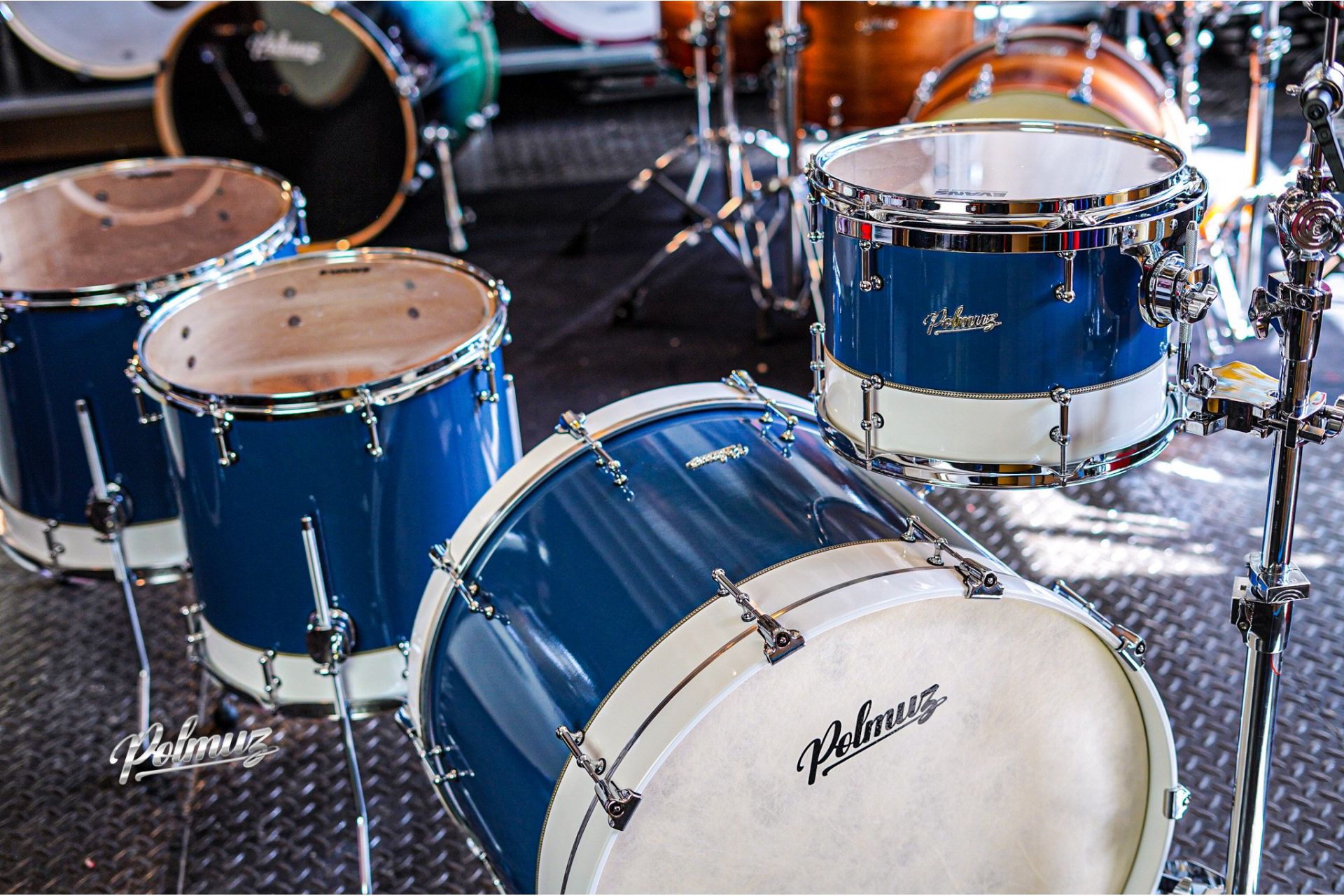 Polmuz Maple Model 1 - 24/13/16/18 - Custom Inayed Blue White Gloss — zdjęcie 6