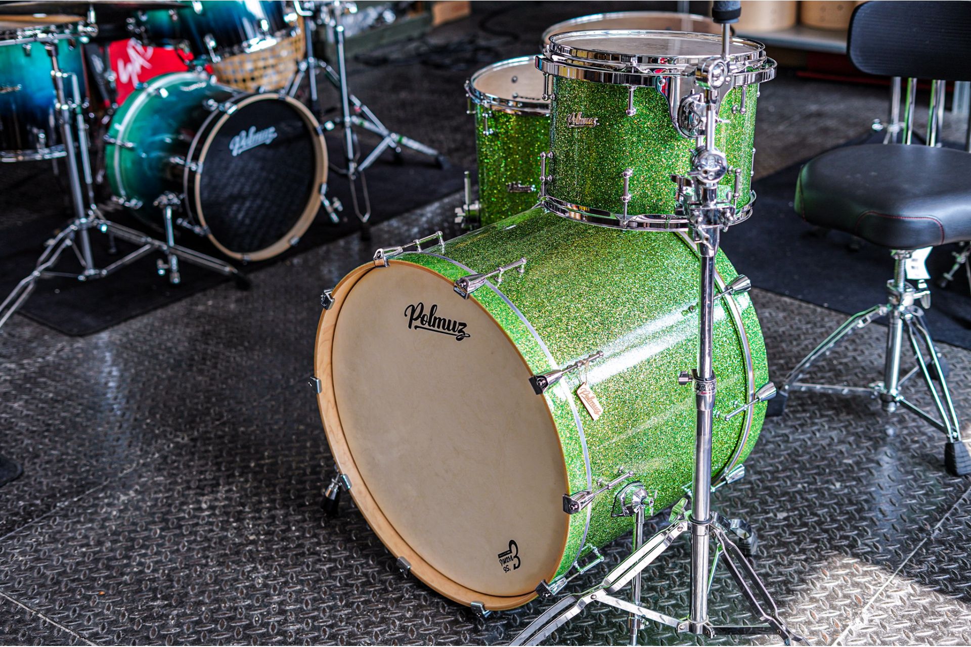 Polmuz Maple Model 1 - 24/13/16/18 - Green Big Sparkle — zdjęcie 3