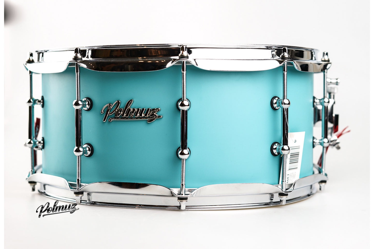Polmuz Maple Snare 14x6.5 Aqua Blue Satin lacquer — zdjęcie 4