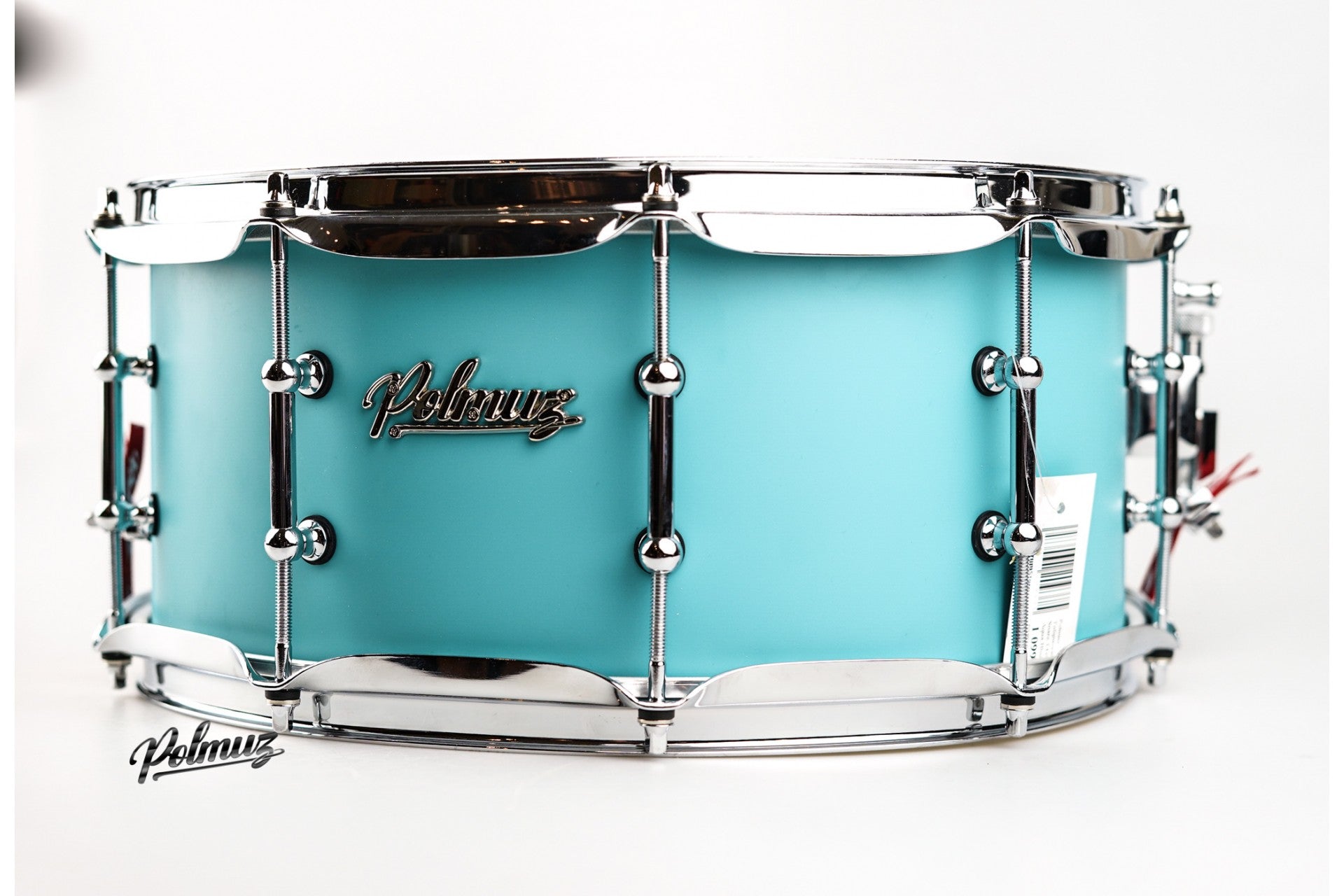 Polmuz Maple Snare 14x6.5 Aqua Blue Satin lacquer — zdjęcie 4