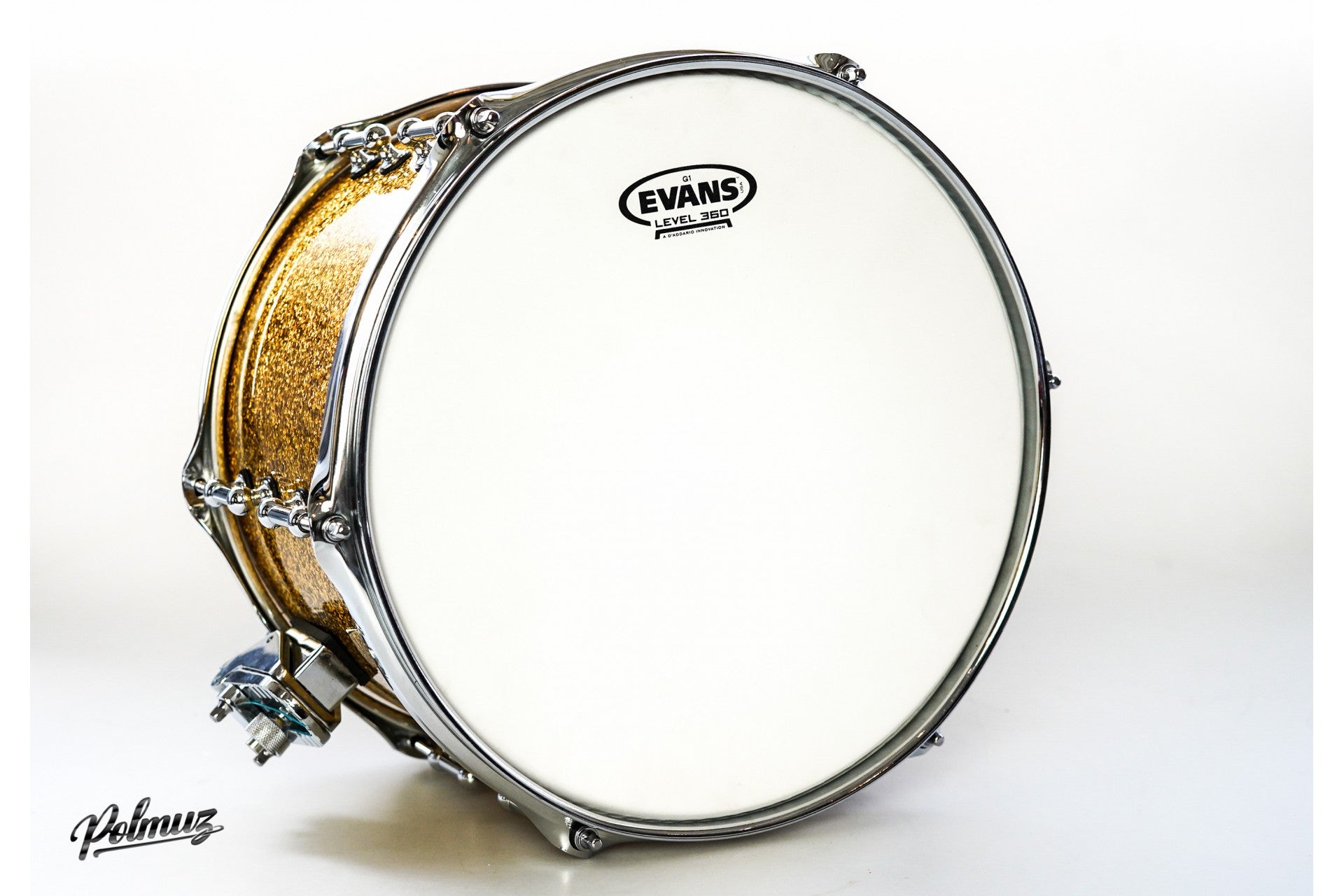 Polmuz Maple Snare Model 2 12x9 Dark Gold Sparkle - promo — zdjęcie 5