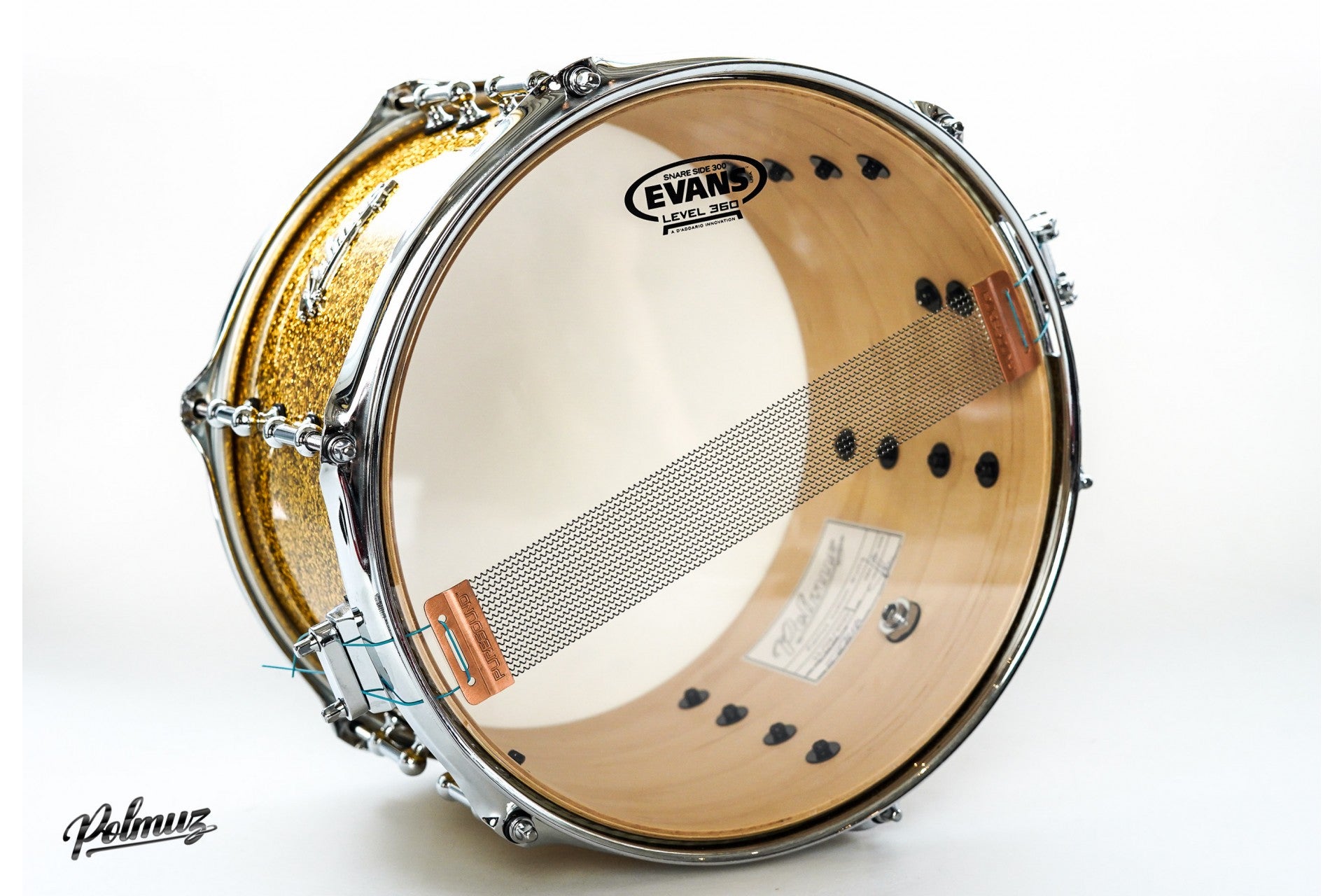 Polmuz Maple Snare Model 2 12x9 Dark Gold Sparkle - promo — zdjęcie 4