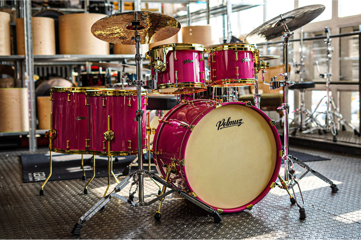 Polmuz model 1 - 22/10/12/14/16 - Pink car lacquer / golden hardware