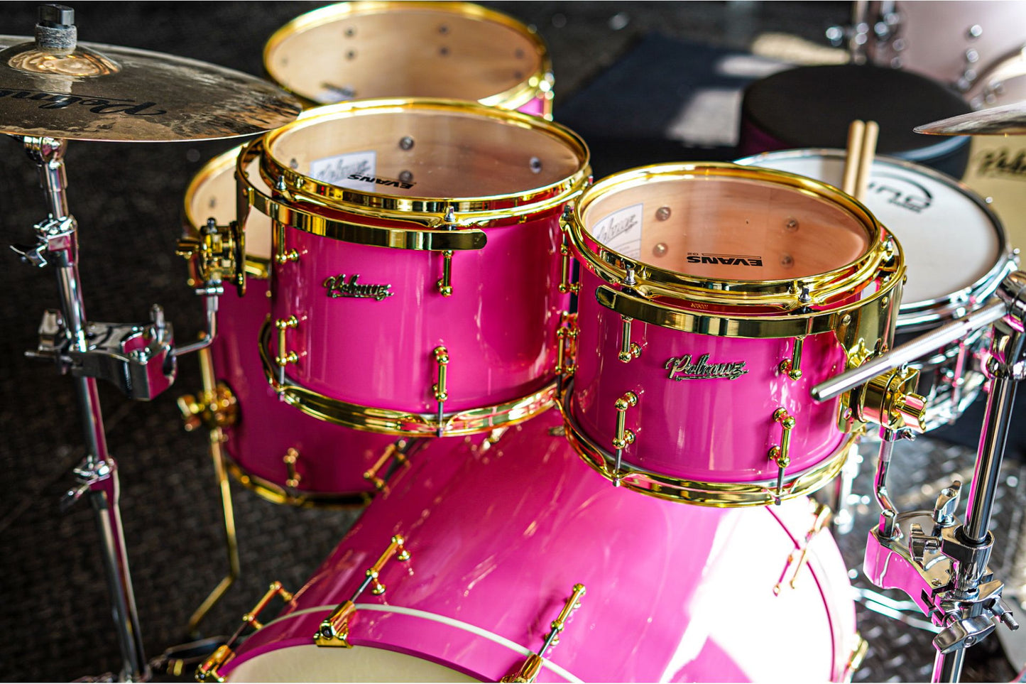 Polmuz model 1 - 22/10/12/14/16 - Pink car lacquer / golden hardware