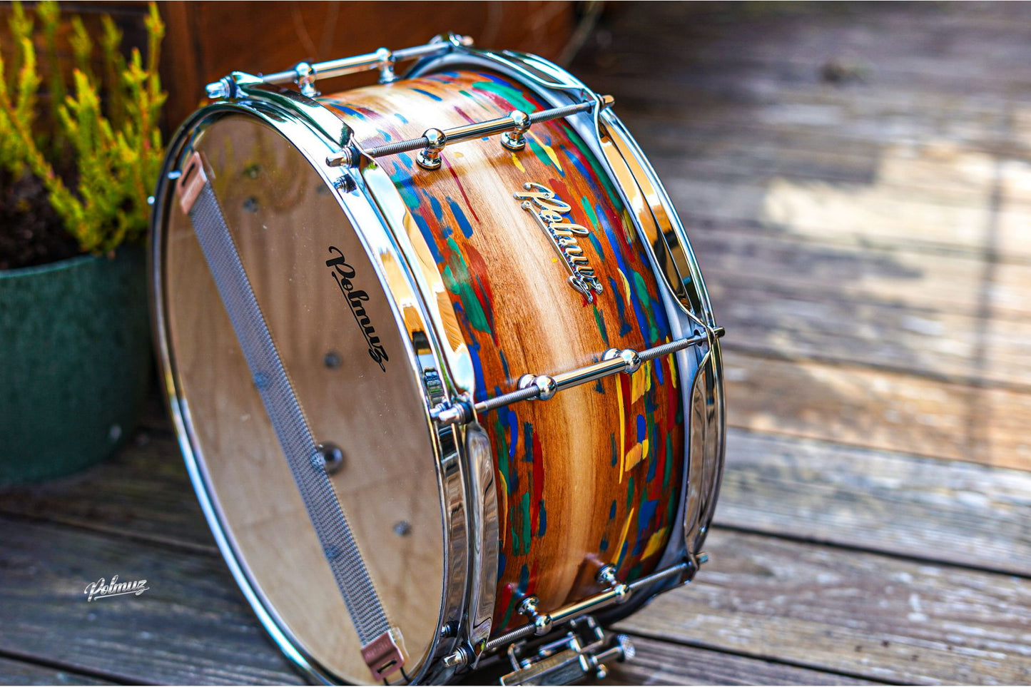 Polmuz model 1 Maple 13x6,5 Snare Artist cosmic jatoba fade - pop art — zdjęcie 2