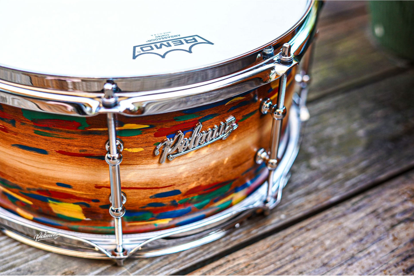 Polmuz model 1 Maple 13x6,5 Snare Artist cosmic jatoba fade - pop art — zdjęcie 7