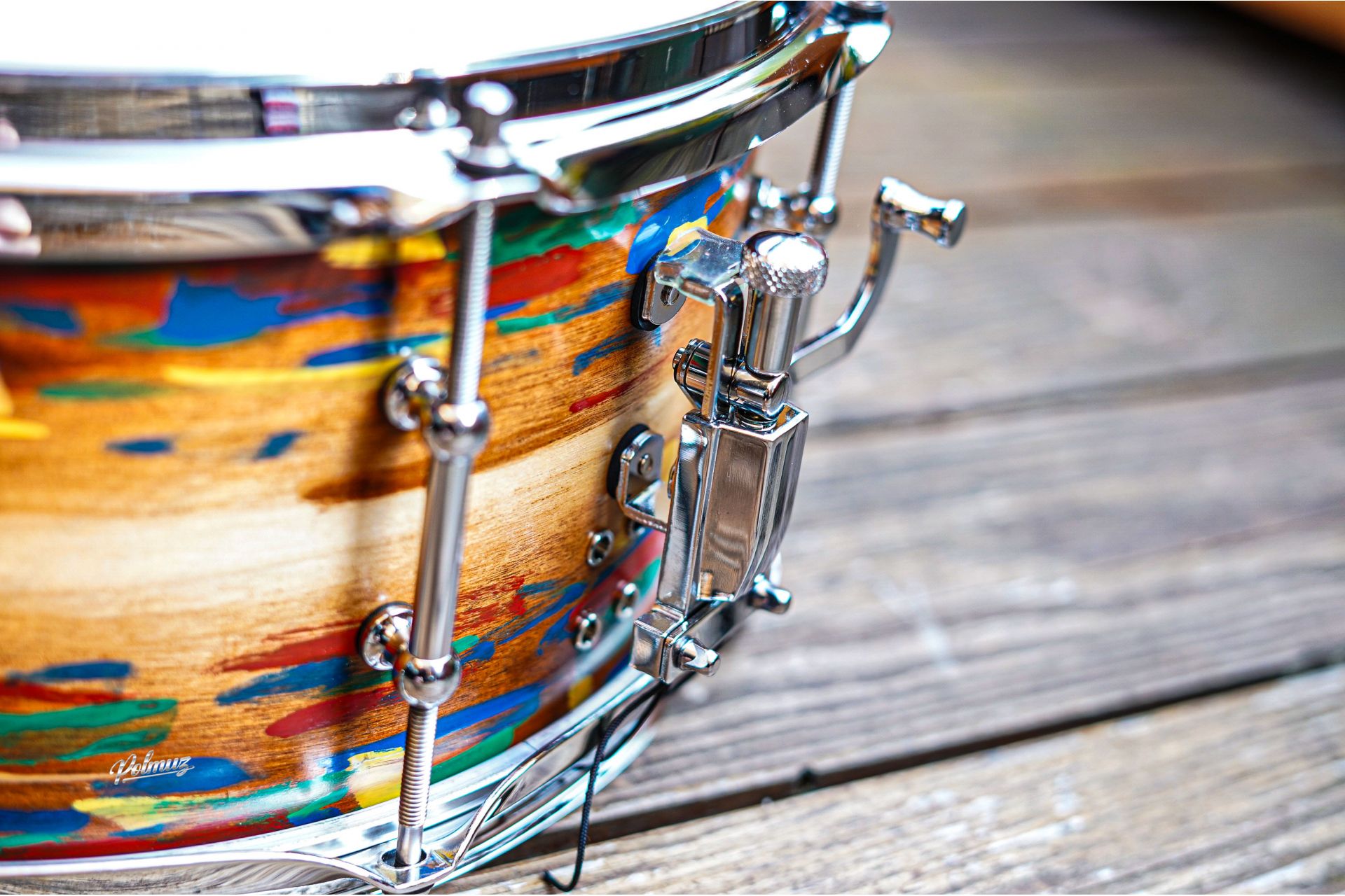 Polmuz model 1 Maple 13x6,5 Snare Artist cosmic jatoba fade - pop art — zdjęcie 11