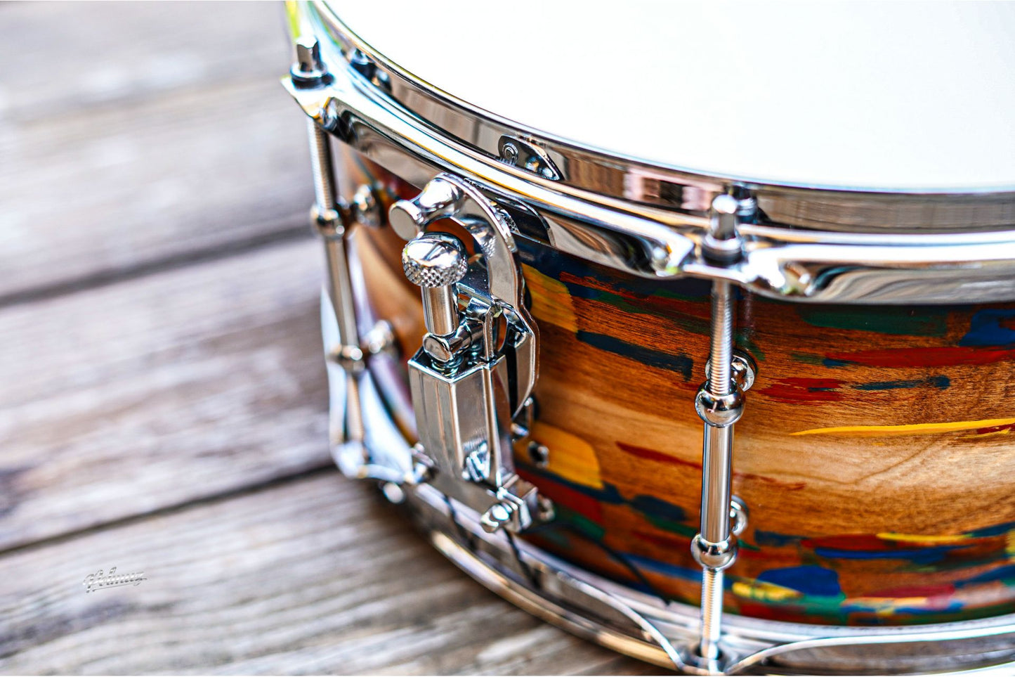 Polmuz model 1 Maple 13x6,5 Snare Artist cosmic jatoba fade - pop art — zdjęcie 9