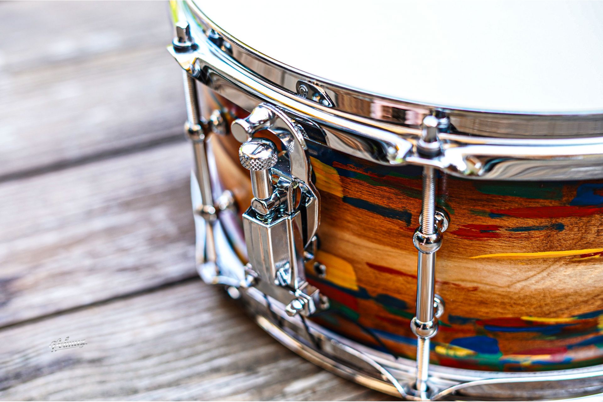 Polmuz model 1 Maple 13x6,5 Snare Artist cosmic jatoba fade - pop art — zdjęcie 9