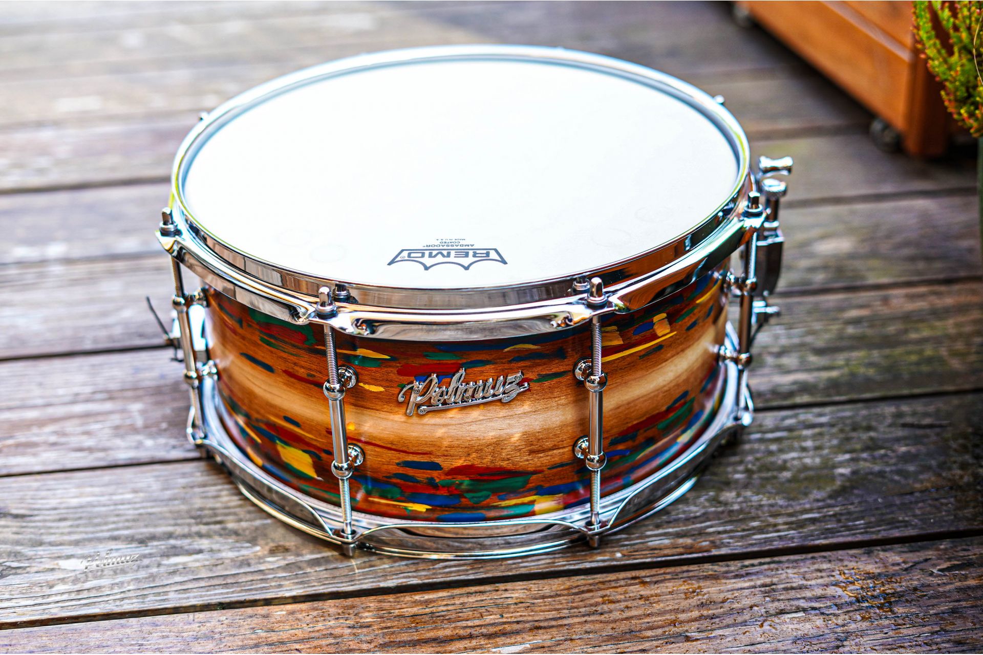 Polmuz model 1 Maple 13x6,5 Snare Artist cosmic jatoba fade - pop art — zdjęcie 5