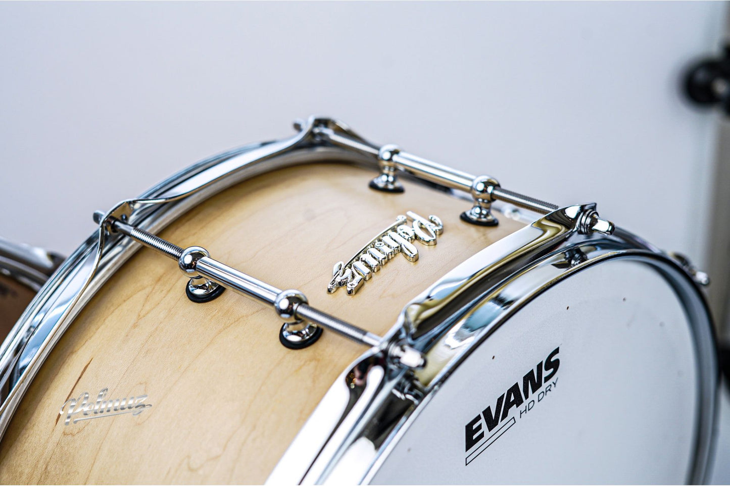 Polmuz model 1 Maple 14x5,5 Marching Snare - werbel marszowy satin natural made in Poland — zdjęcie 2