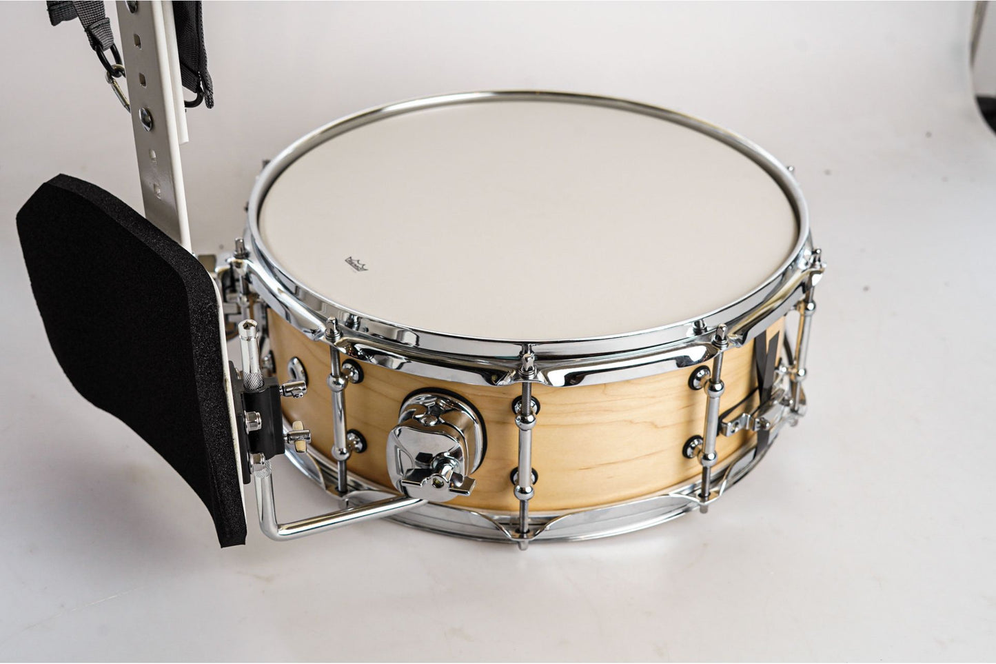 Polmuz model 1 Maple 14x5,5 Marching Snare - werbel marszowy satin natural made in Poland — zdjęcie 10