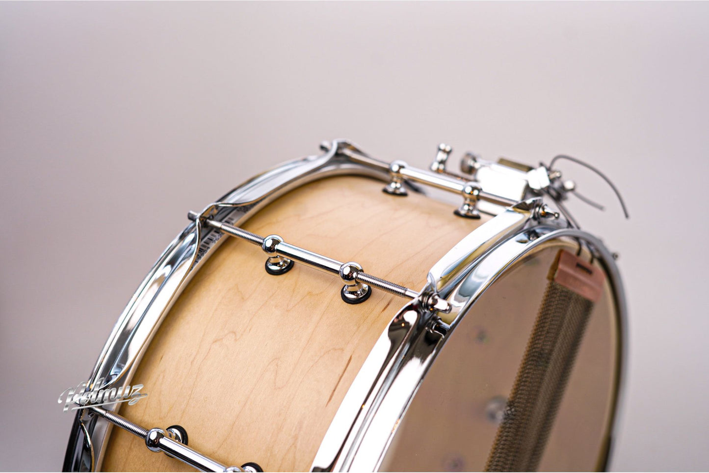 Polmuz model 1 Maple 14x5,5 Marching Snare - werbel marszowy satin natural made in Poland — zdjęcie 4