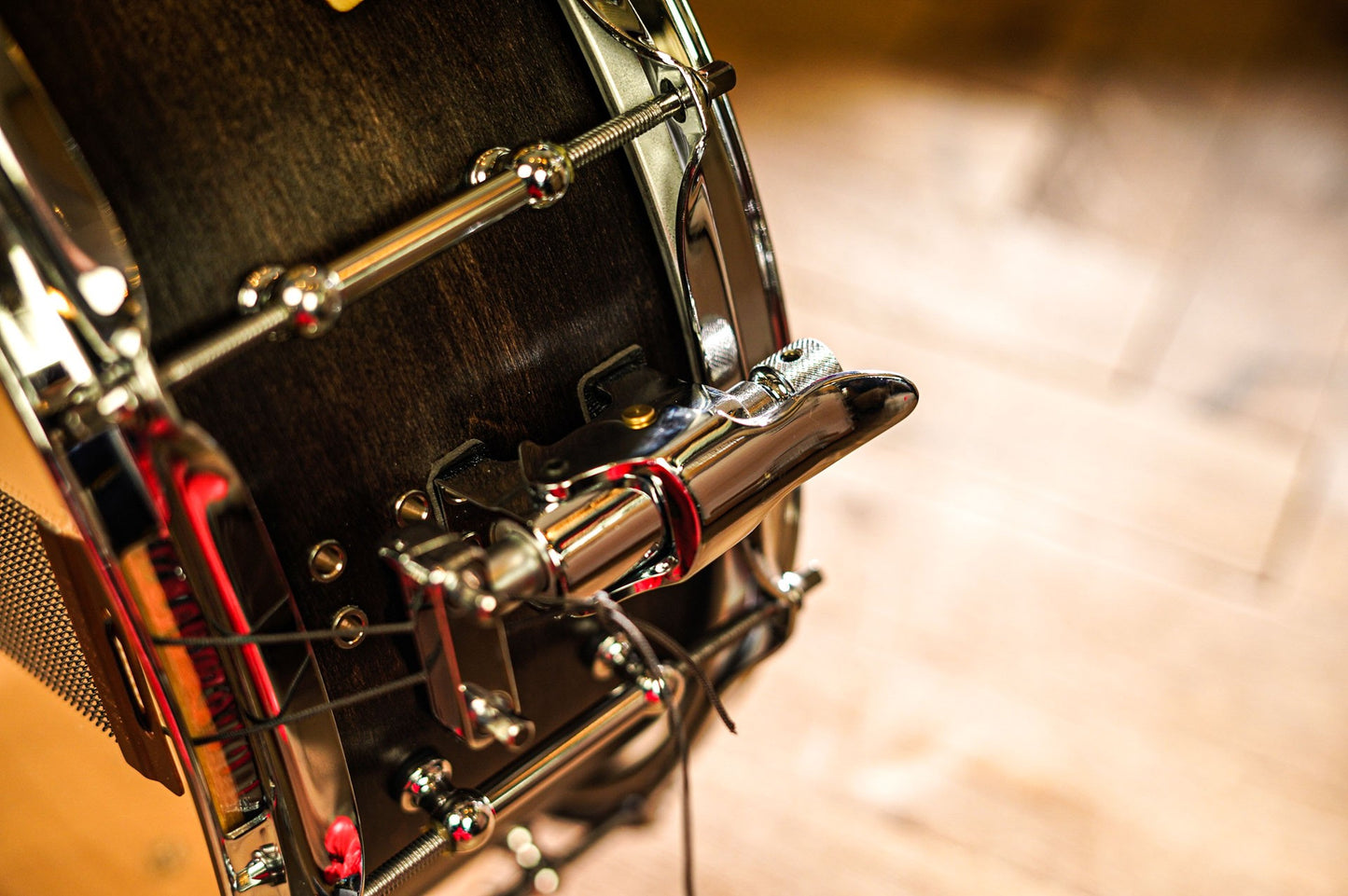 Polmuz model 1 Maple 14x5,5 Snare Satin Black Fade made in Poland — zdjęcie 7