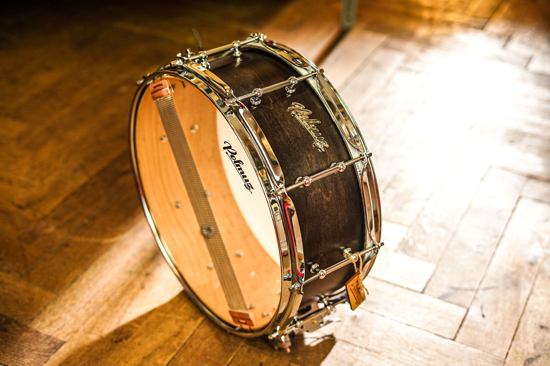 Polmuz model 1 Maple 14x5,5 Snare Satin Black Fade made in Poland — zdjęcie 10