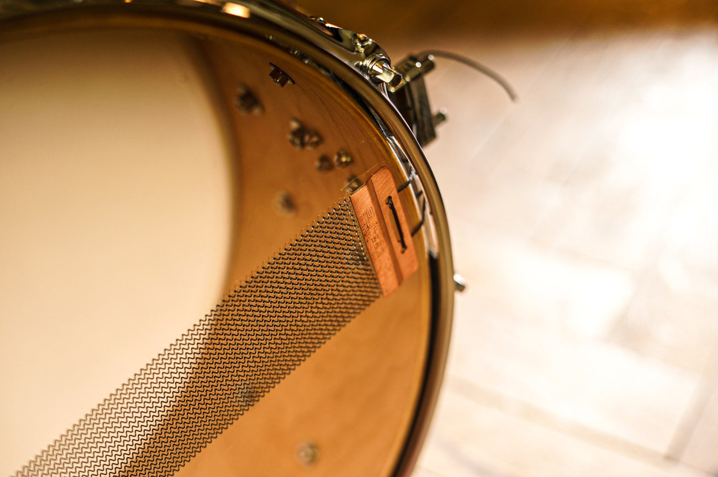 Polmuz model 1 Maple 14x5,5 Snare Satin Black Fade made in Poland — zdjęcie 6
