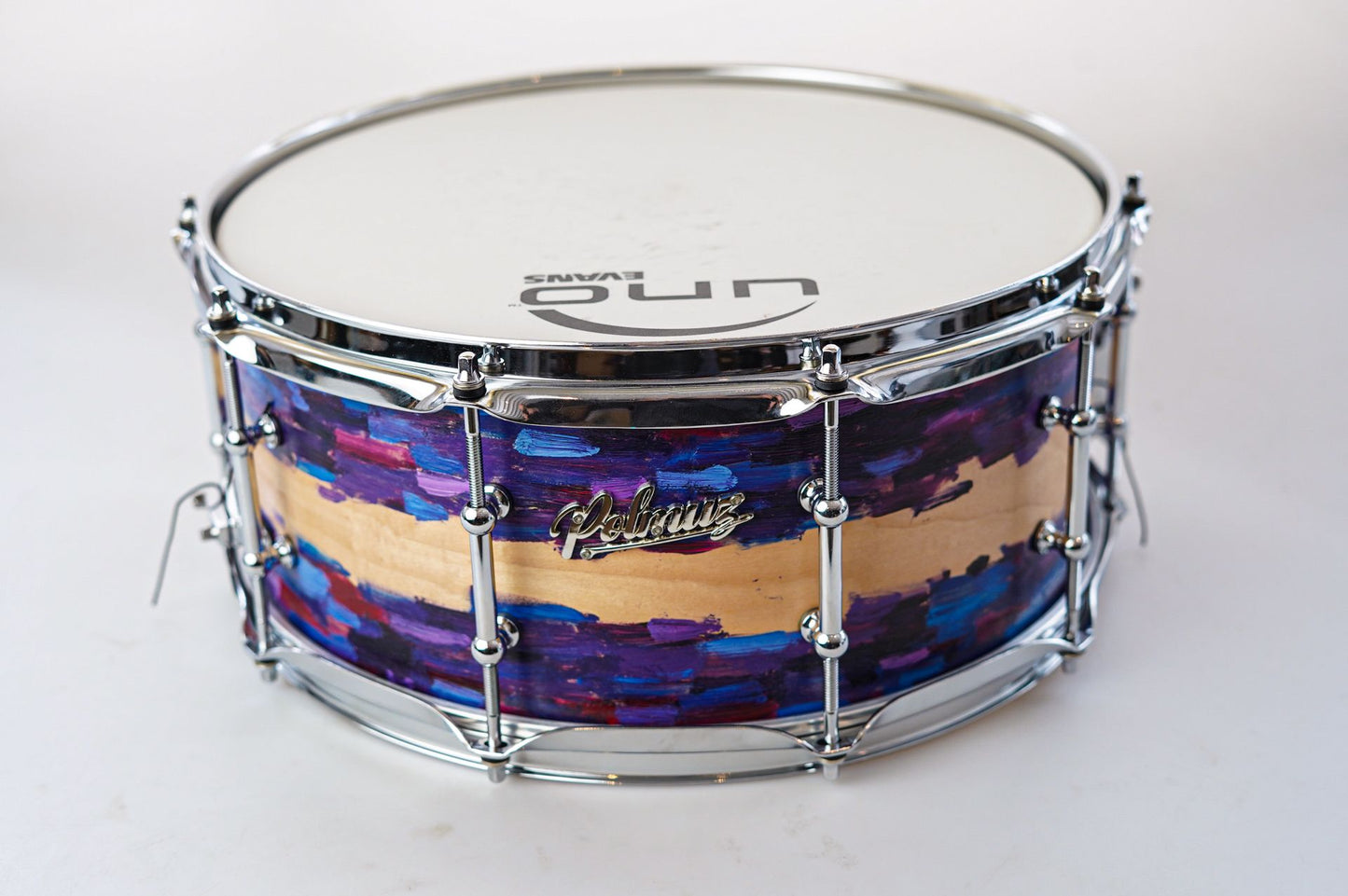 Polmuz model 1 Maple 14x6,5 Snare - cosmic art painting — zdjęcie 7