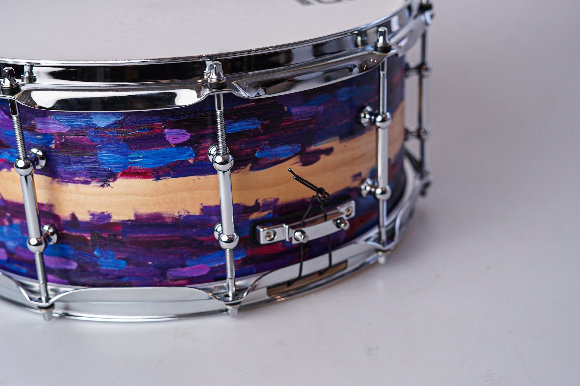 Polmuz model 1 Maple 14x6,5 Snare - cosmic art painting — zdjęcie 2