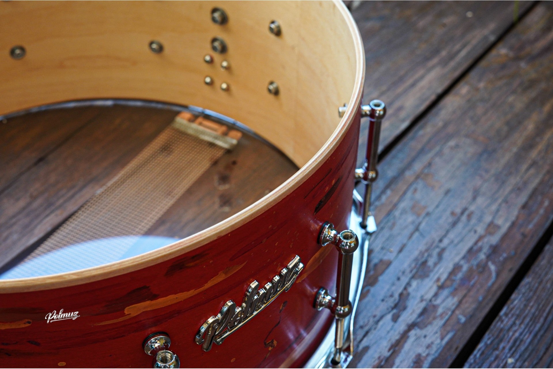Polmuz model 1 Maple 14x6,5 Snare - Cosmic Red Artist - B-Stock — zdjęcie 11