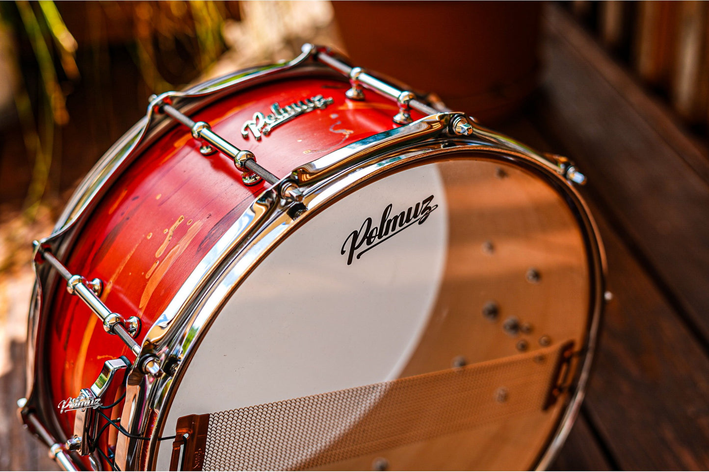 Polmuz model 1 Maple 14x6,5 Snare - Cosmic Red Artist - B-Stock — zdjęcie 5