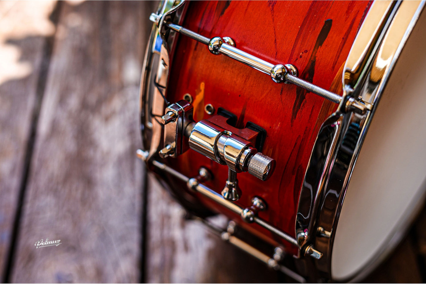 Polmuz model 1 Maple 14x6,5 Snare - Cosmic Red Artist - B-Stock — zdjęcie 7