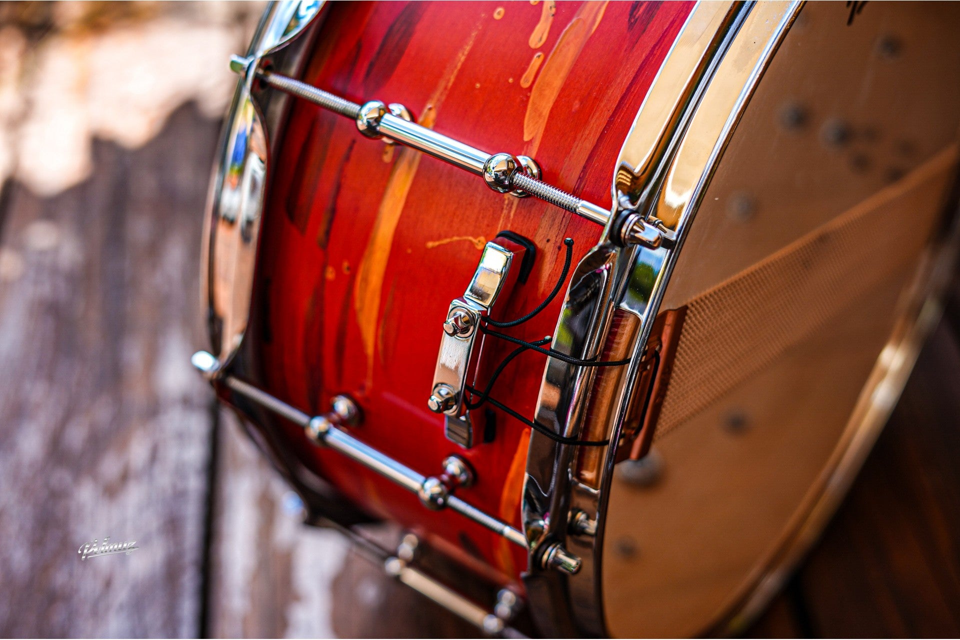 Polmuz model 1 Maple 14x6,5 Snare - Cosmic Red Artist - B-Stock — zdjęcie 6