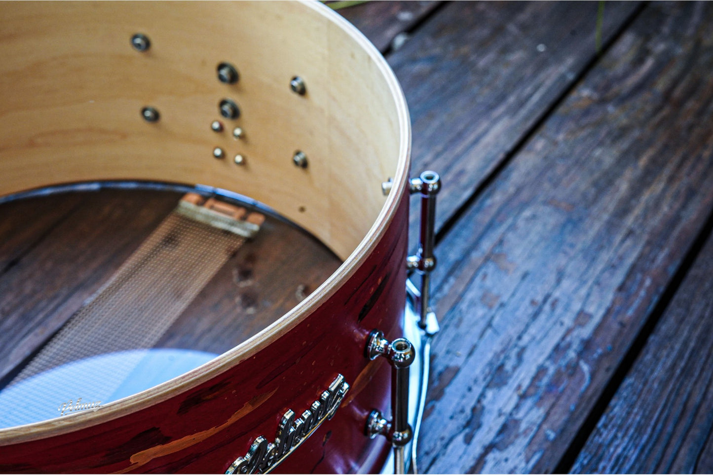 Polmuz model 1 Maple 14x6,5 Snare - Cosmic Red Artist - B-Stock — zdjęcie 10