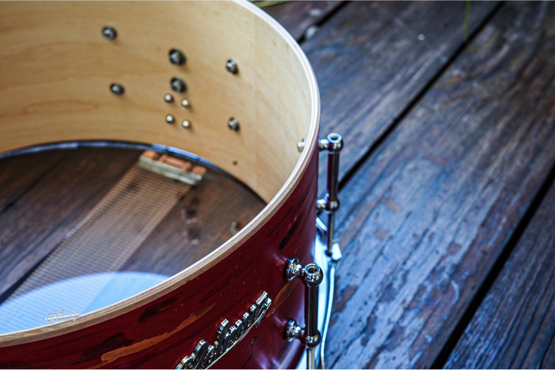 Polmuz model 1 Maple 14x6,5 Snare - Cosmic Red Artist - B-Stock — zdjęcie 10